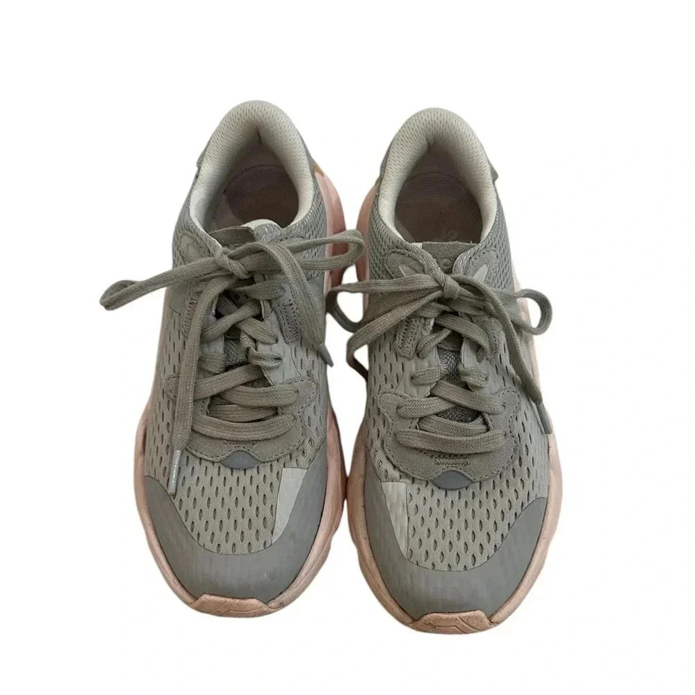 Sorel Shoes Womens Kinetic Rnegd Sneakers NL4145-081 Dove Gray Peach Size 7